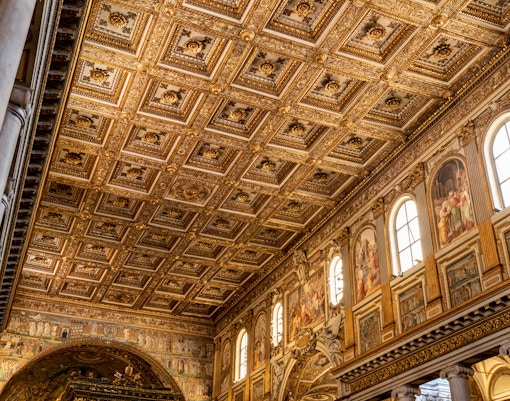 Gilded Coffered Ceiling