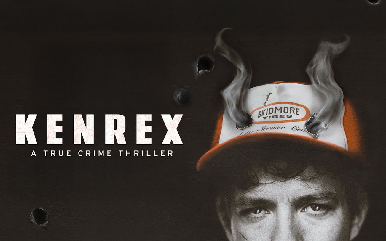 Kenrex West End show poster with a smoking cap and bullet holes.