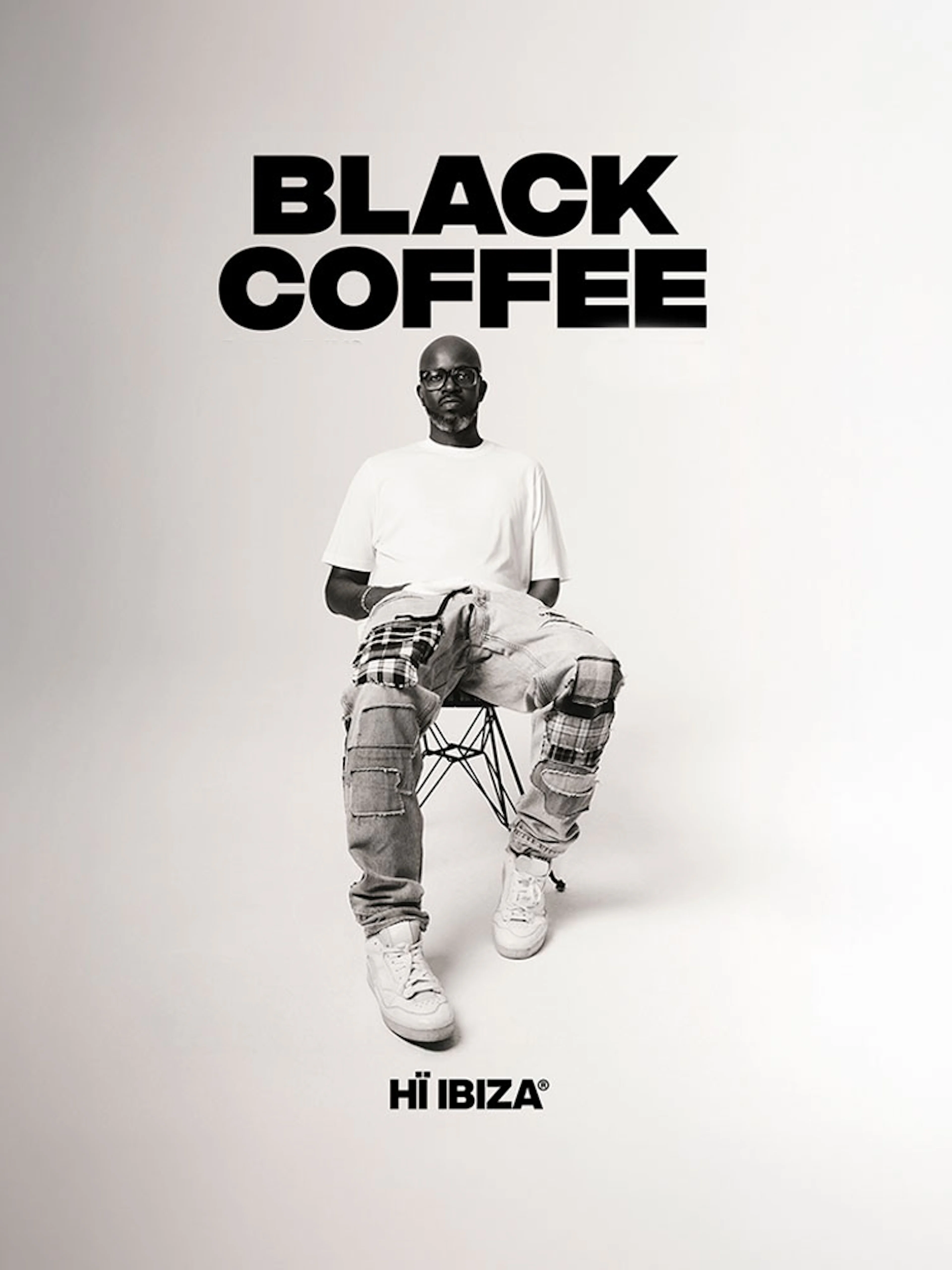 Black Coffee promotional poster for Hi Ibiza event.