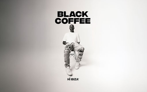 Black Coffee promotional poster for Hi Ibiza event.