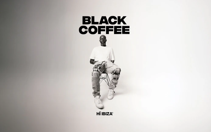Black Coffee promotional poster for Hi Ibiza event.