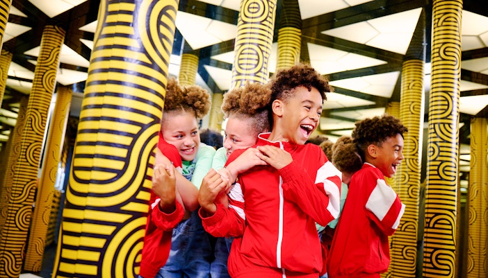 Guests enjoying mirror maze at Paradox Museum London.