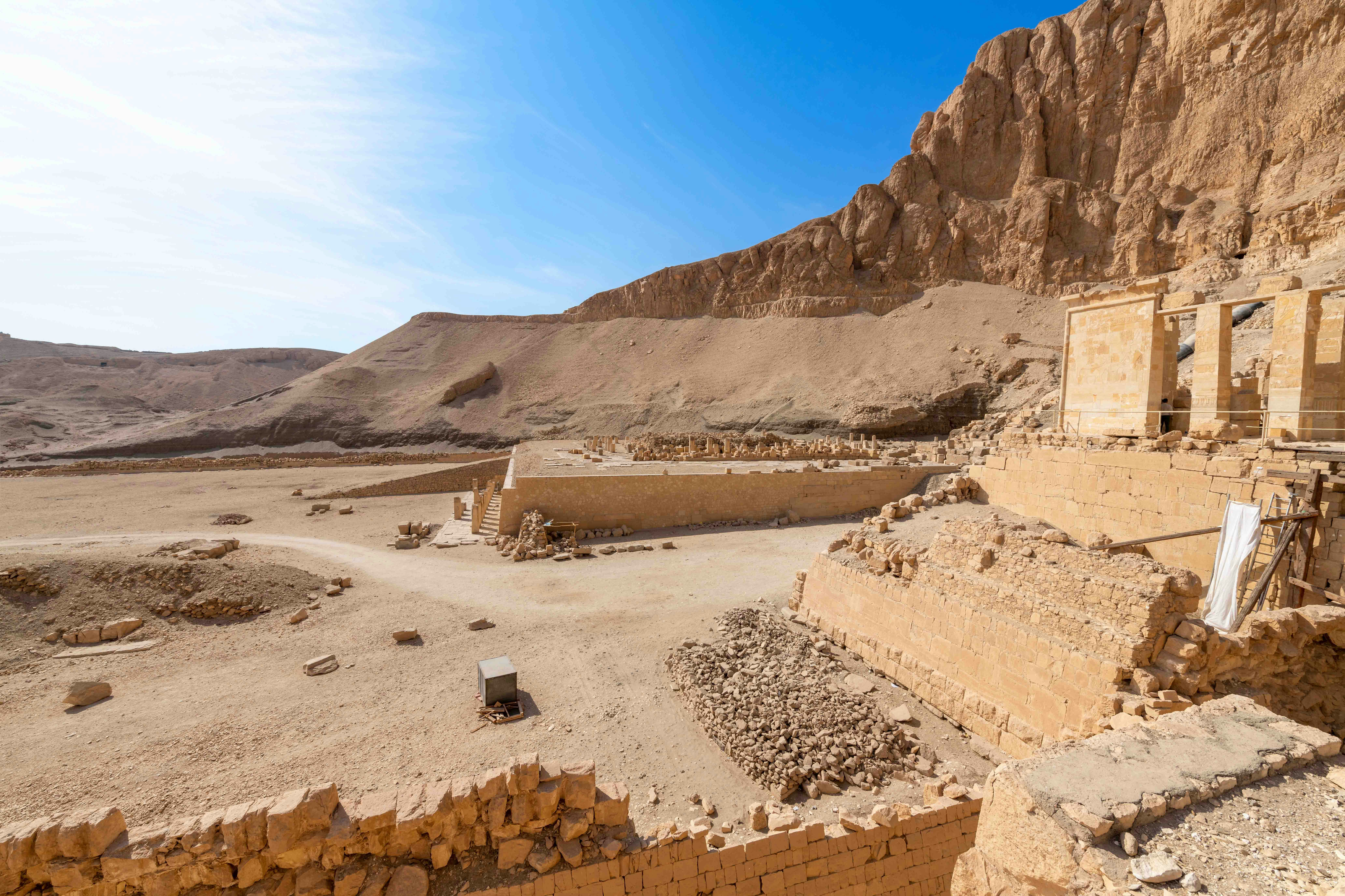 Valley Temple in Giza, Egypt, showcasing ancient stone architecture and historical significance.
