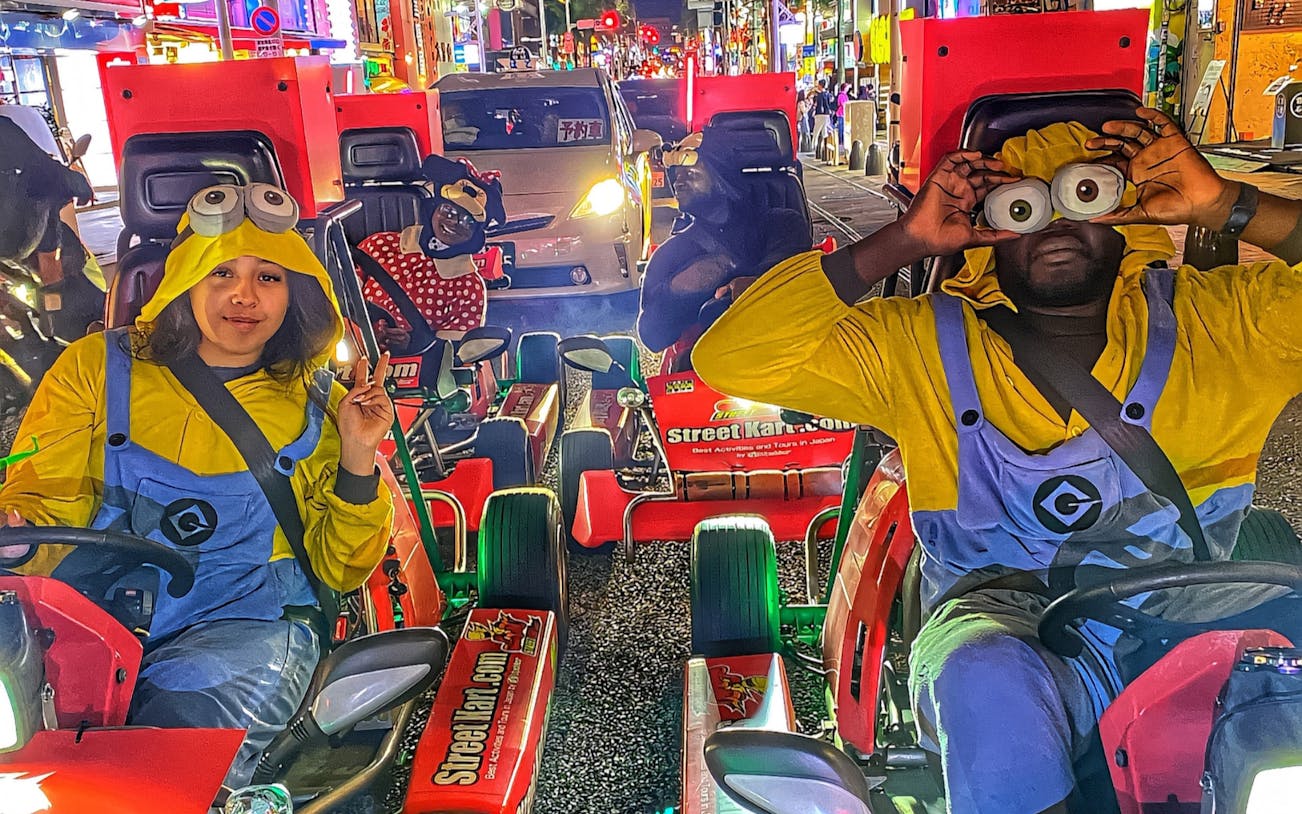 okinawa street-legal go-kart guided tour with costume rental and photos-4