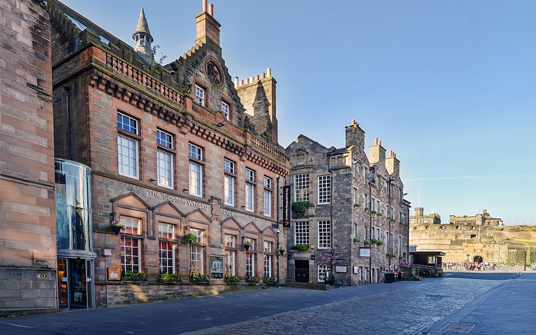 Scotch Whisky Experience building exterior on Edinburgh's Royal Mile.