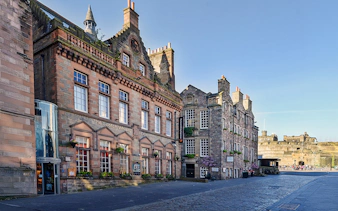 Scotch Whisky Experience building exterior on Edinburgh's Royal Mile.