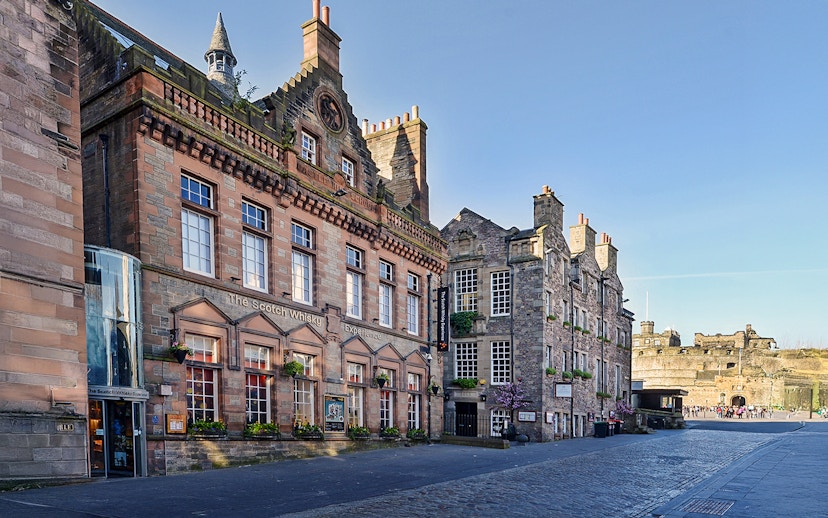 Scotch Whisky Experience building exterior on Edinburgh's Royal Mile.