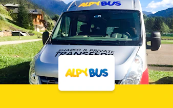 AlpyBus vehicle for transfers between Geneva Airport and Sallanches.