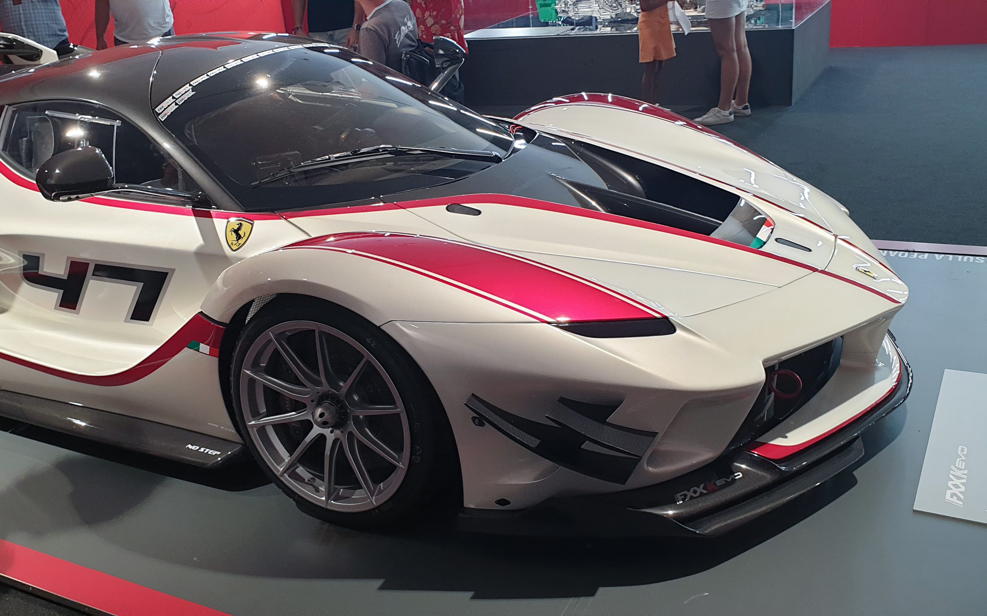 Ferrari sports car on display at the Ferrari Museum in Maranello.