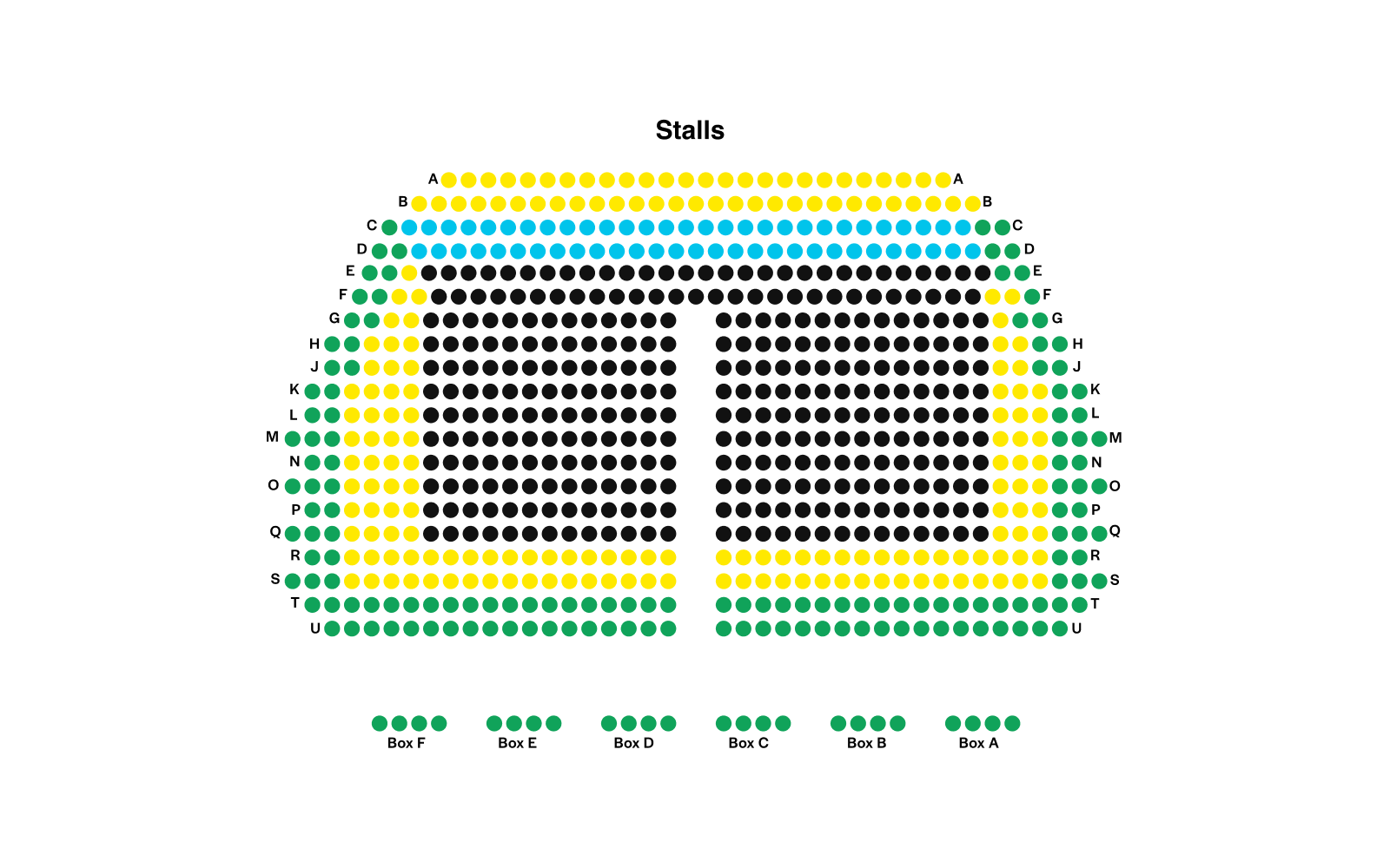 Abbildung des Victoria Palace Theatre Sitzplans