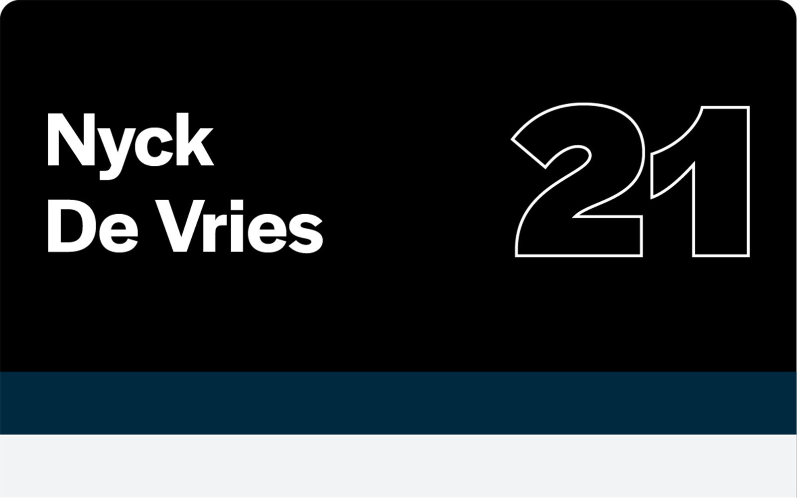 F1 Drivers Nyck de Vries