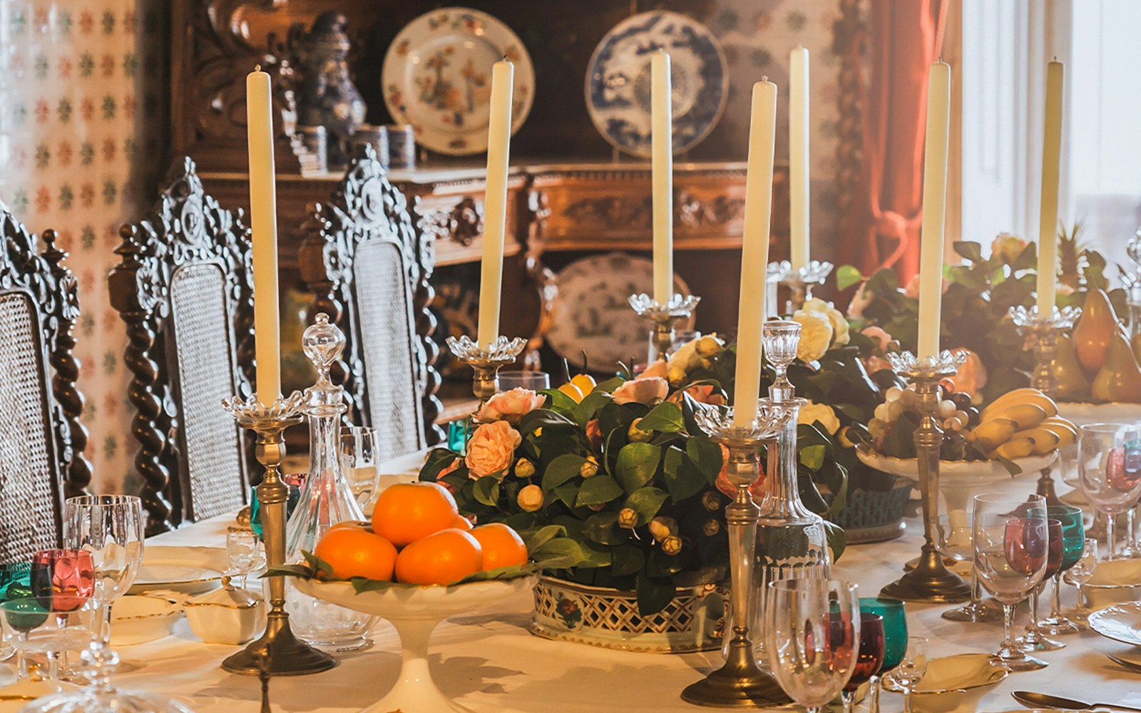 Details from the dining room in the Pena Palace
