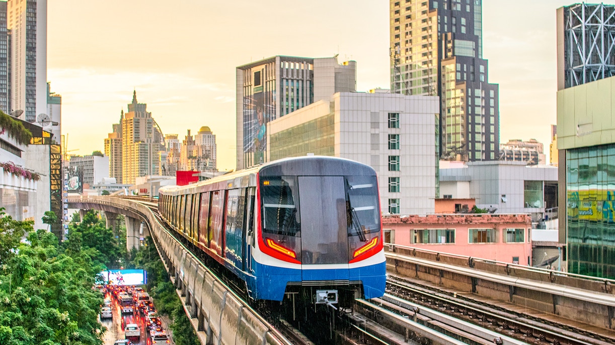 The Skytrain in Bangkok, Thailand
