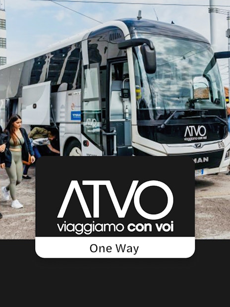 ATVO bus at Venice station for one-way airport transfer.