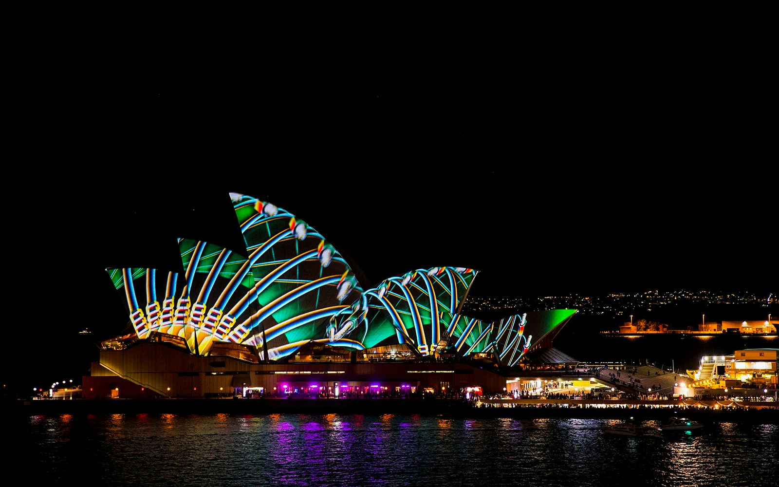 Art projection on Sydney Opera house