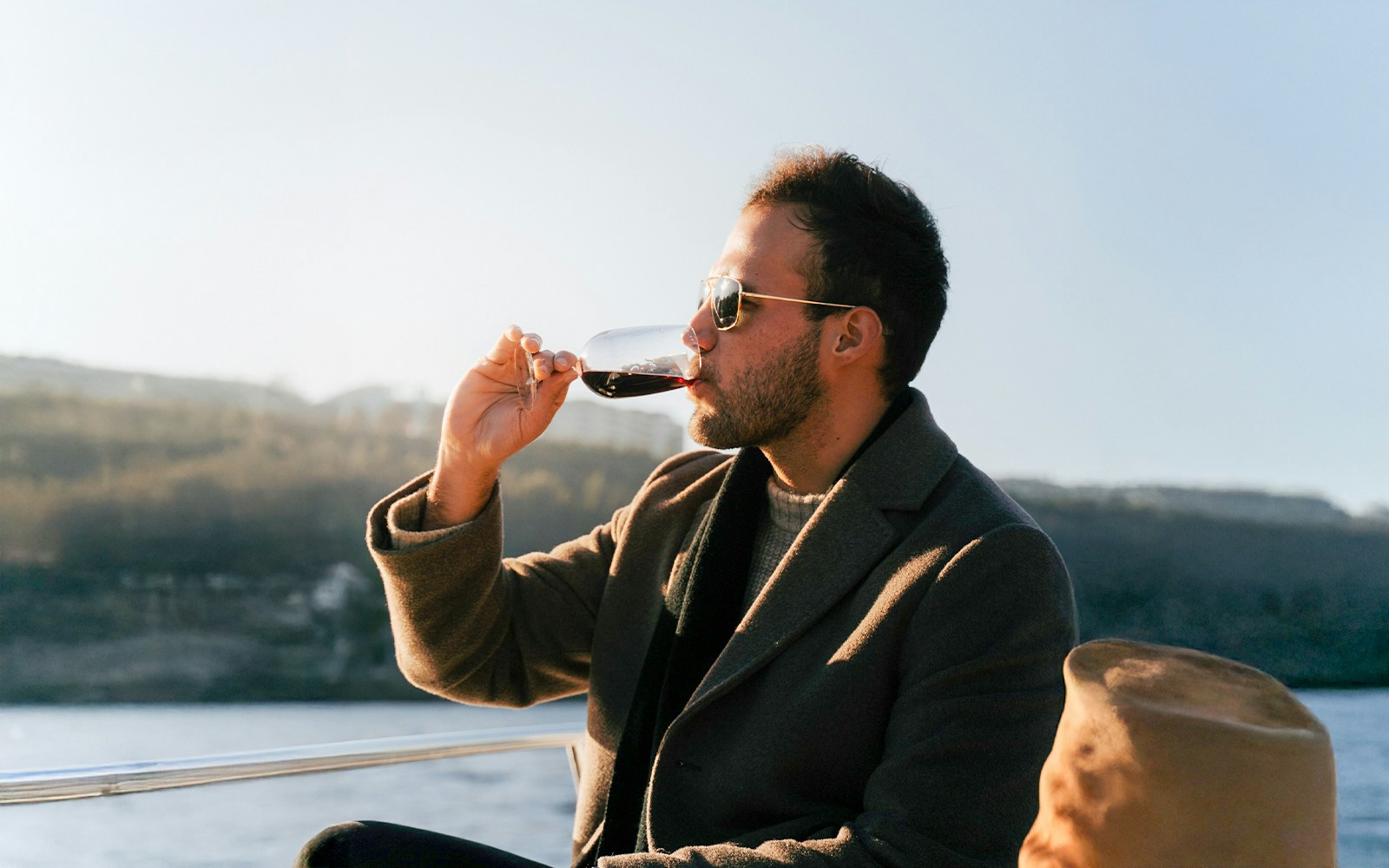Guests tasting wine