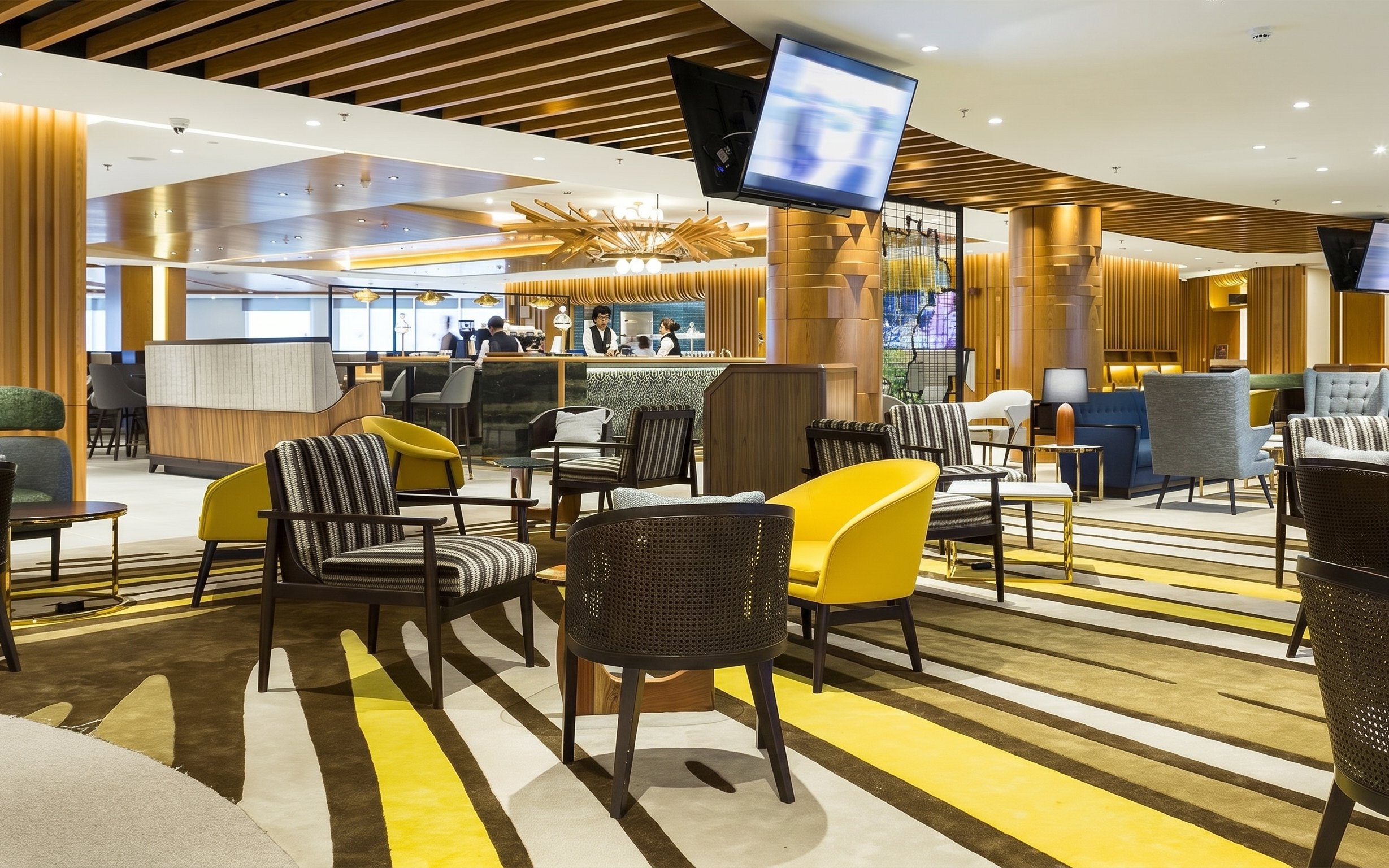 Plaza Premium Lounge seating area at Rio de Janeiro Airport, T2 International Departures.