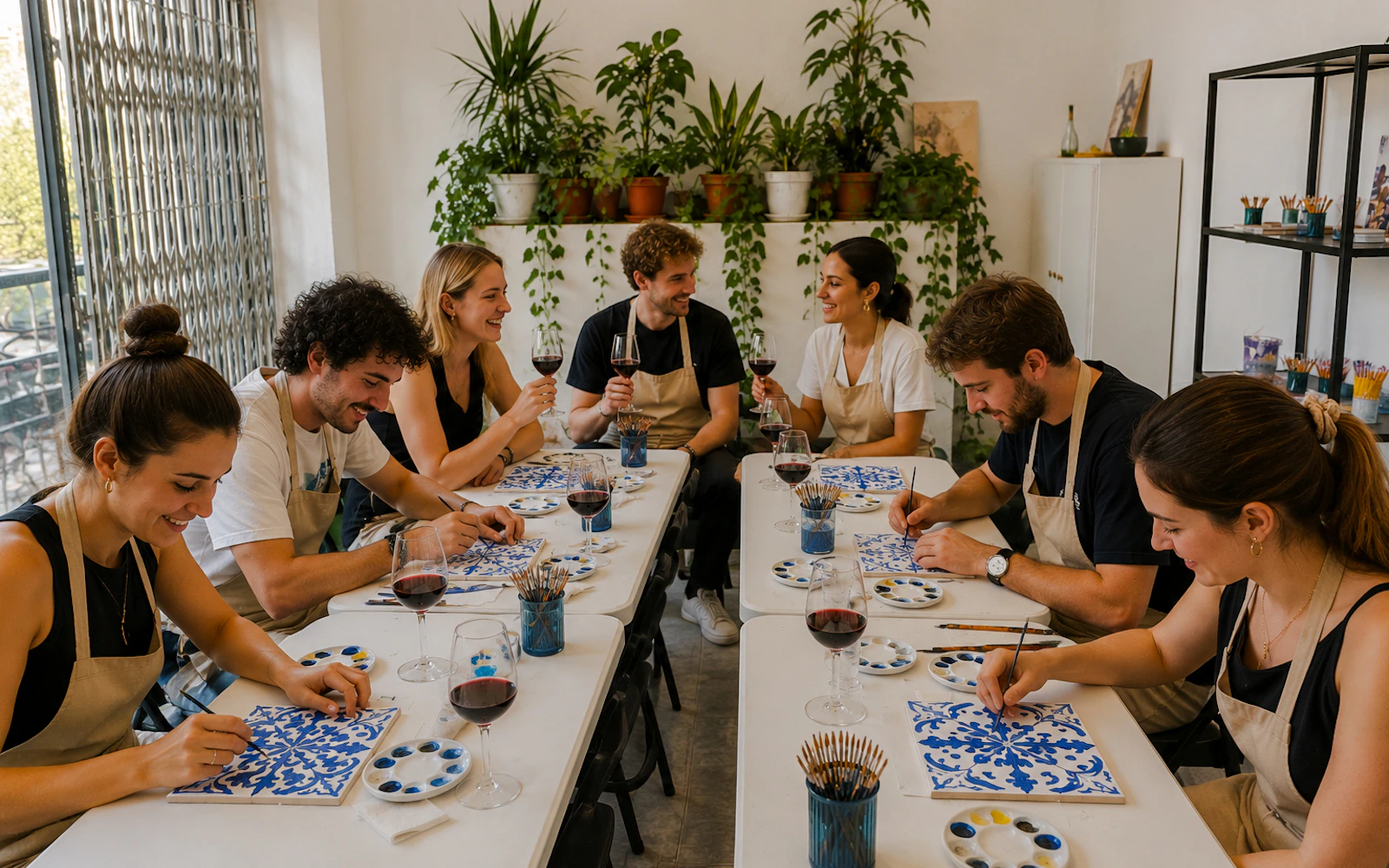 Porto Azulejo Tile Painting Workshop with Port Wine Image 5