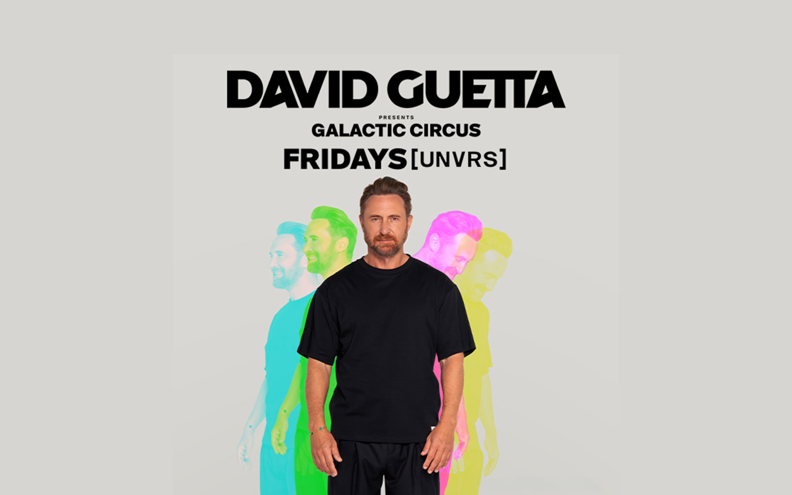 David Guetta Galactic Circus UNVRS event poster, Ibiza.