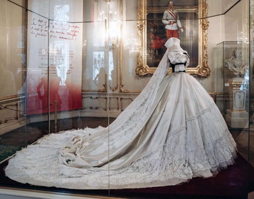 Dress on display at the Sisi Museum in Vienna, Austria.