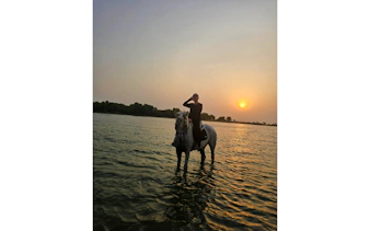 dubai beach horse riding with private picnic for two-3