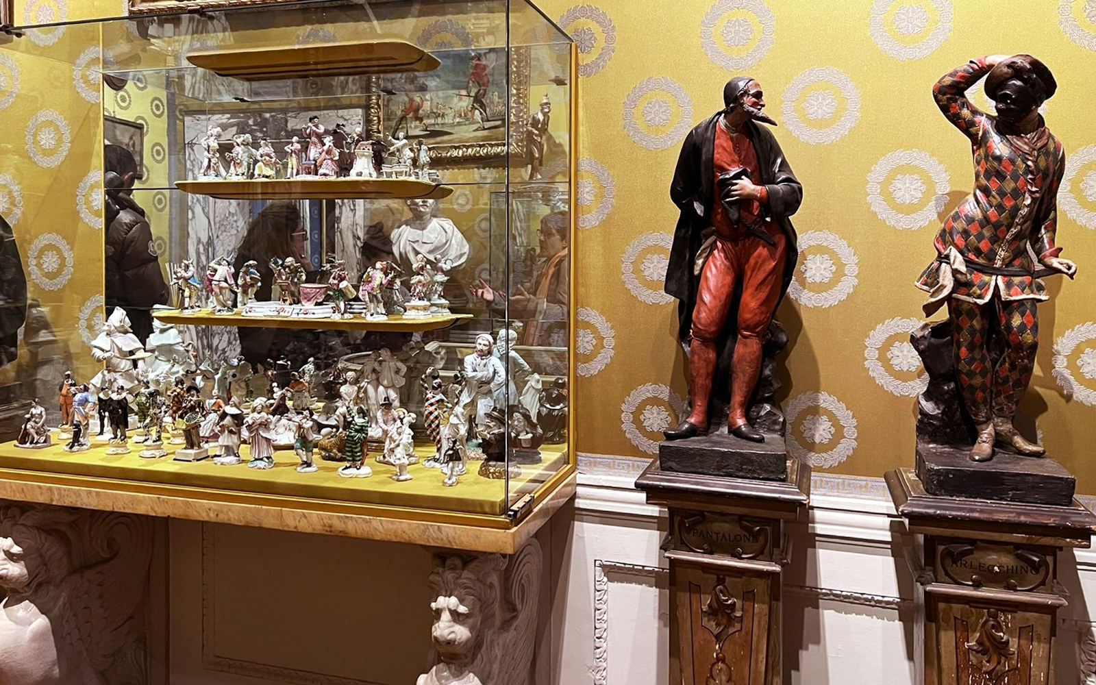 Porcelain figurines and statues at La Scala Theatre Collection, Milan.