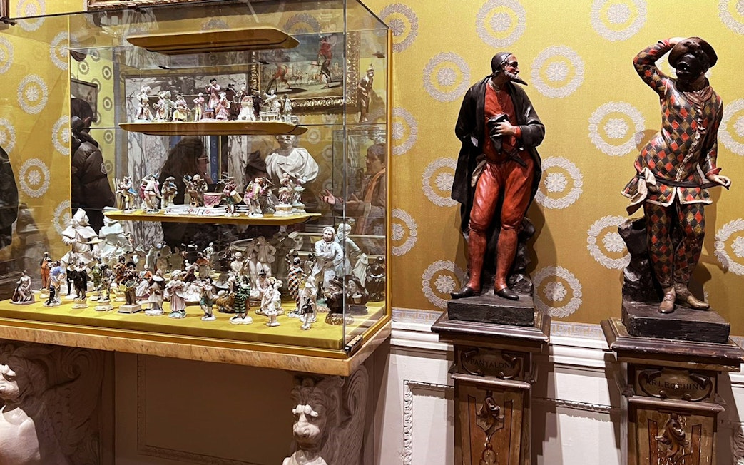 Porcelain figurines and statues at La Scala Theatre Collection, Milan.