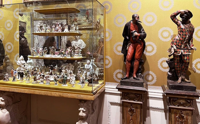 Porcelain figurines and statues at La Scala Theatre Collection, Milan.