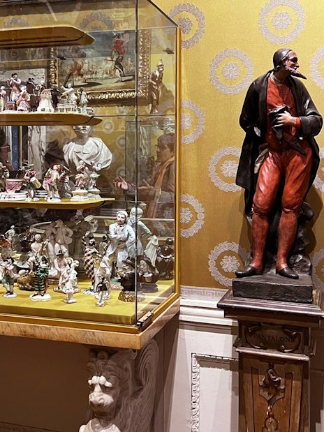 Porcelain figurines and statues at La Scala Theatre Collection, Milan.