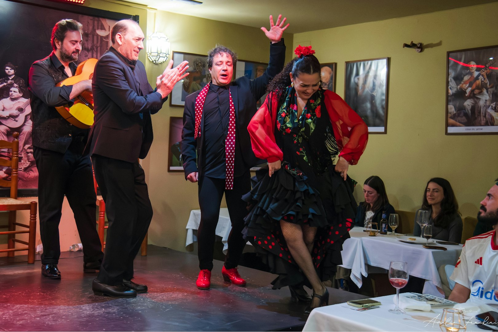 Flamenco dancers performing at Tablao La Cantaora, Seville.