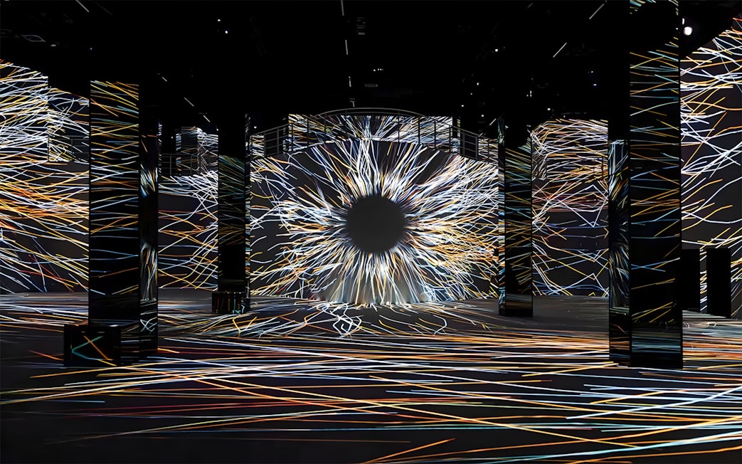 Light installation at Journey Exhibit, Port des Lumières, Hamburg.