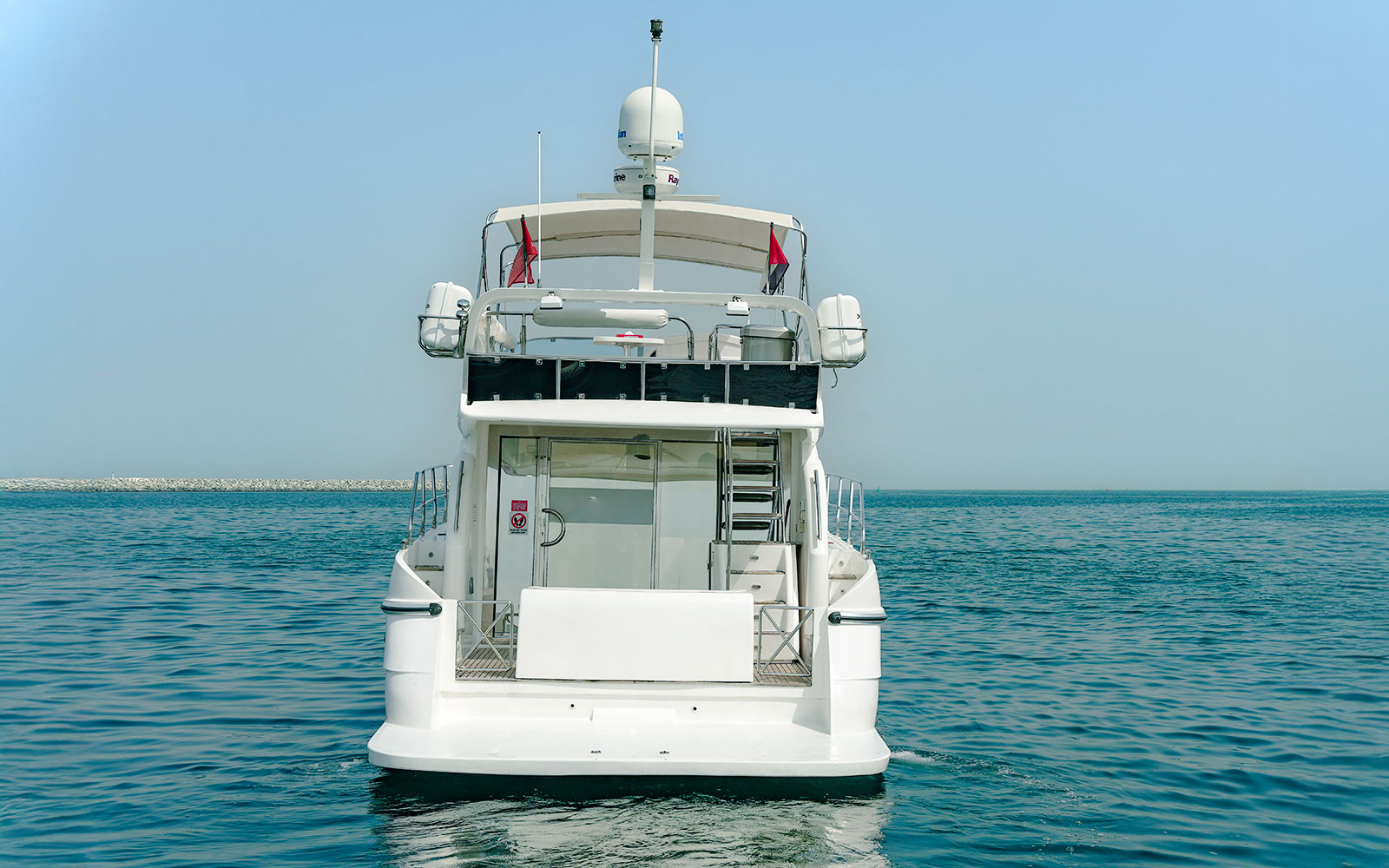 Luxury yacht cruising in Dubai waters.
