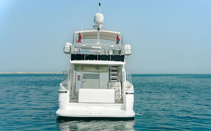 Luxury yacht cruising in Dubai waters.