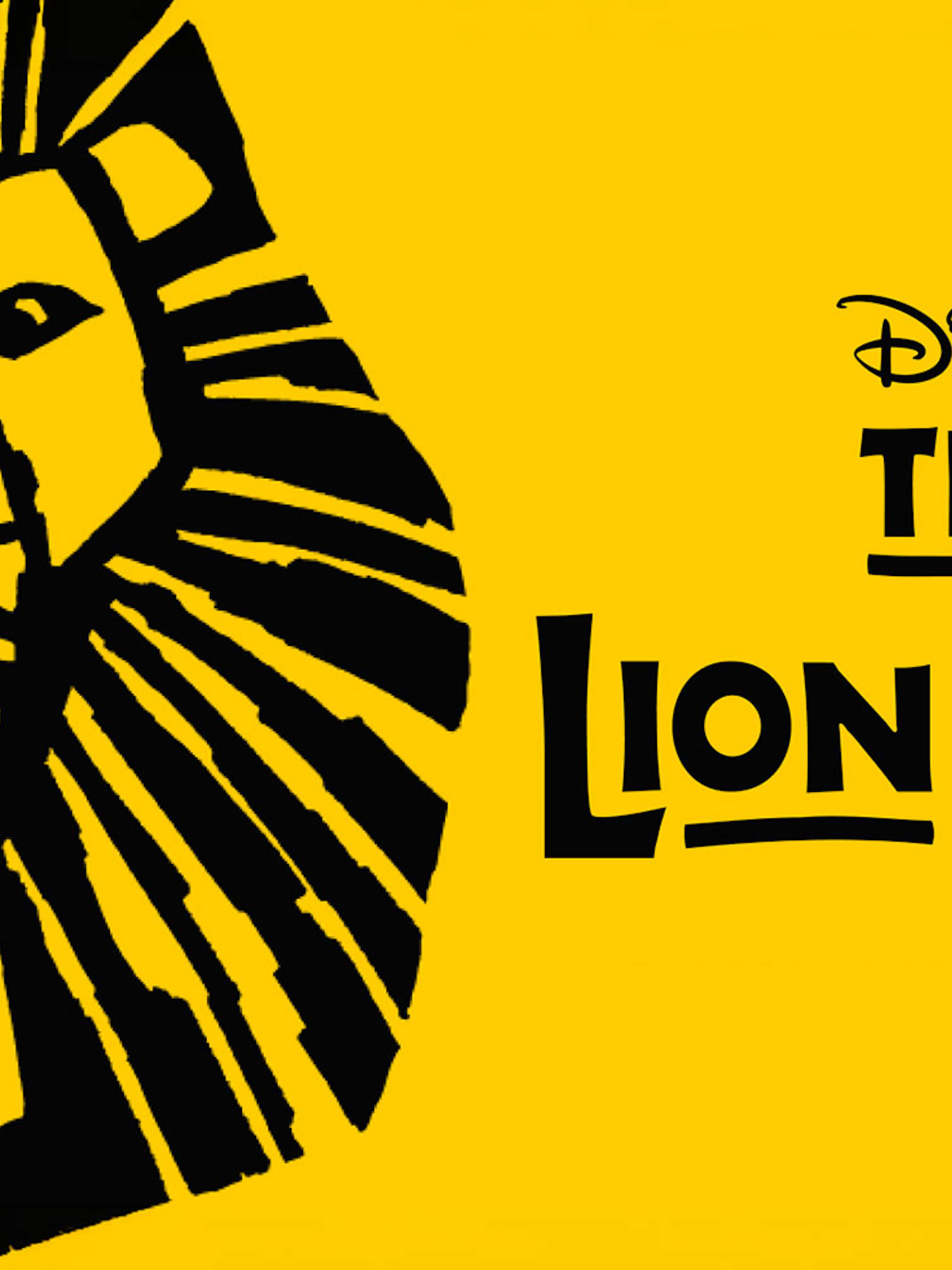 Lion King logo with stylized lion face, Westend show promotion.