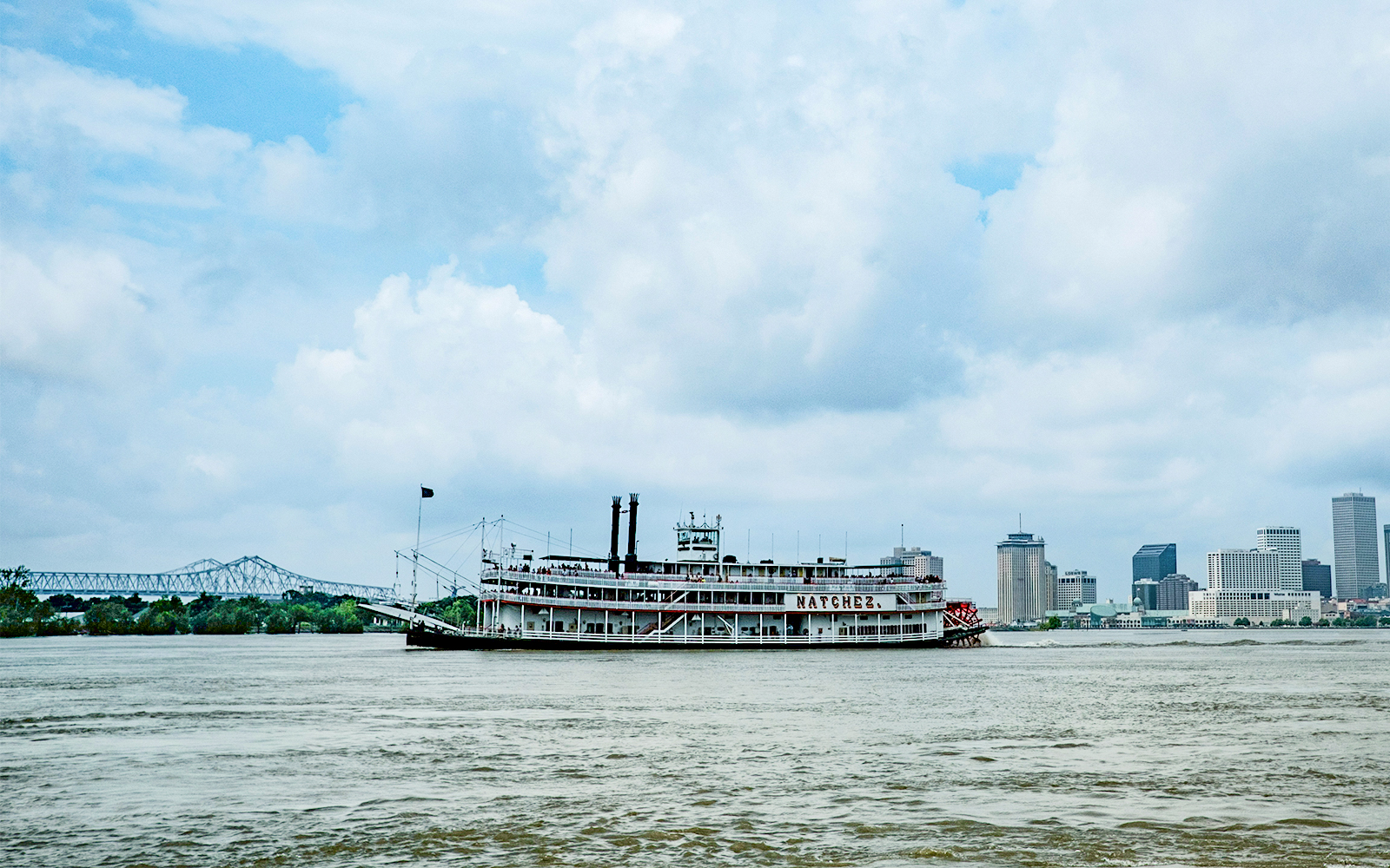 Steamboat Natchez cruising on Mississipi river in New Orleans, United States