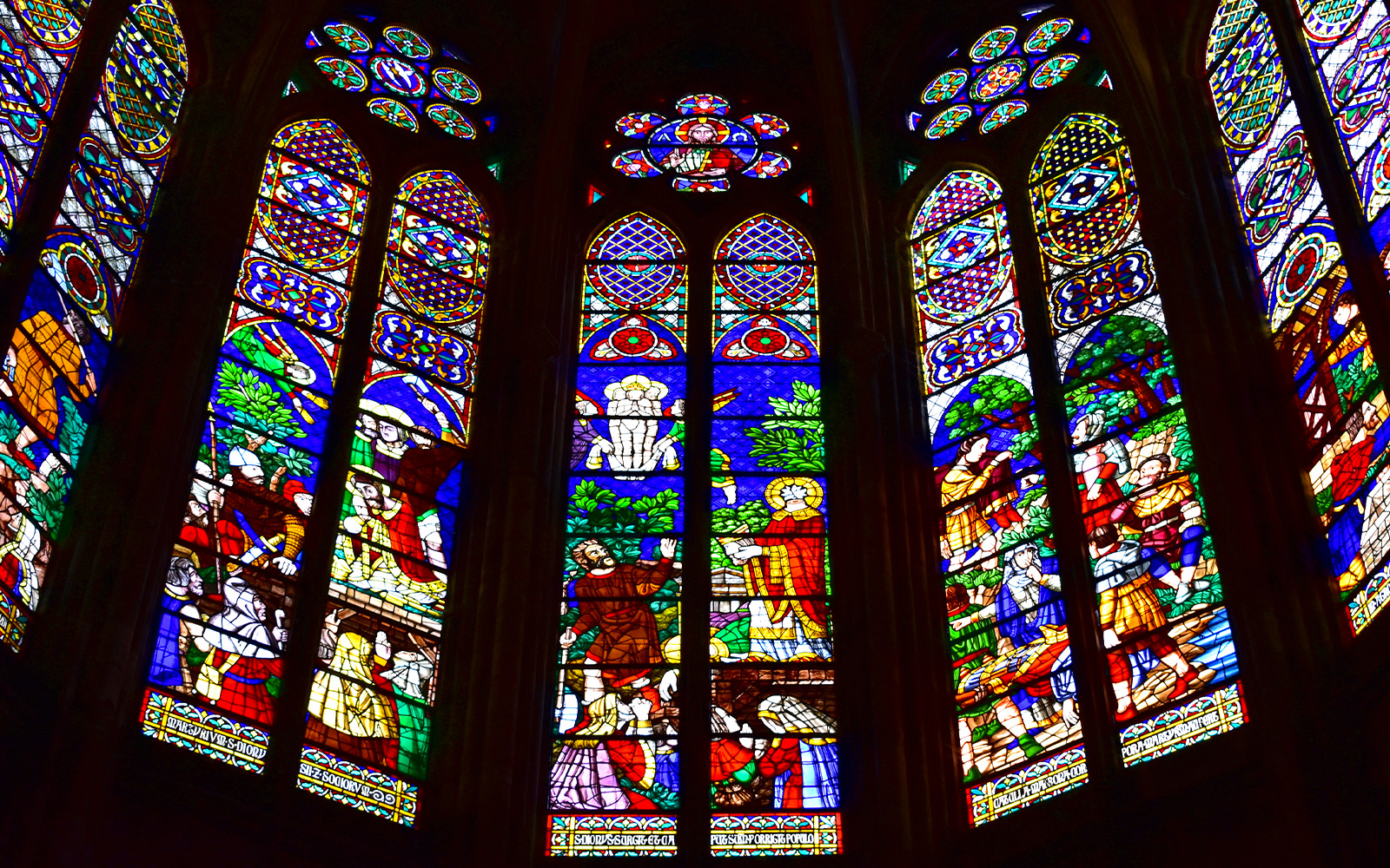 Stain glass Basilica Cathedral, Saint Denis