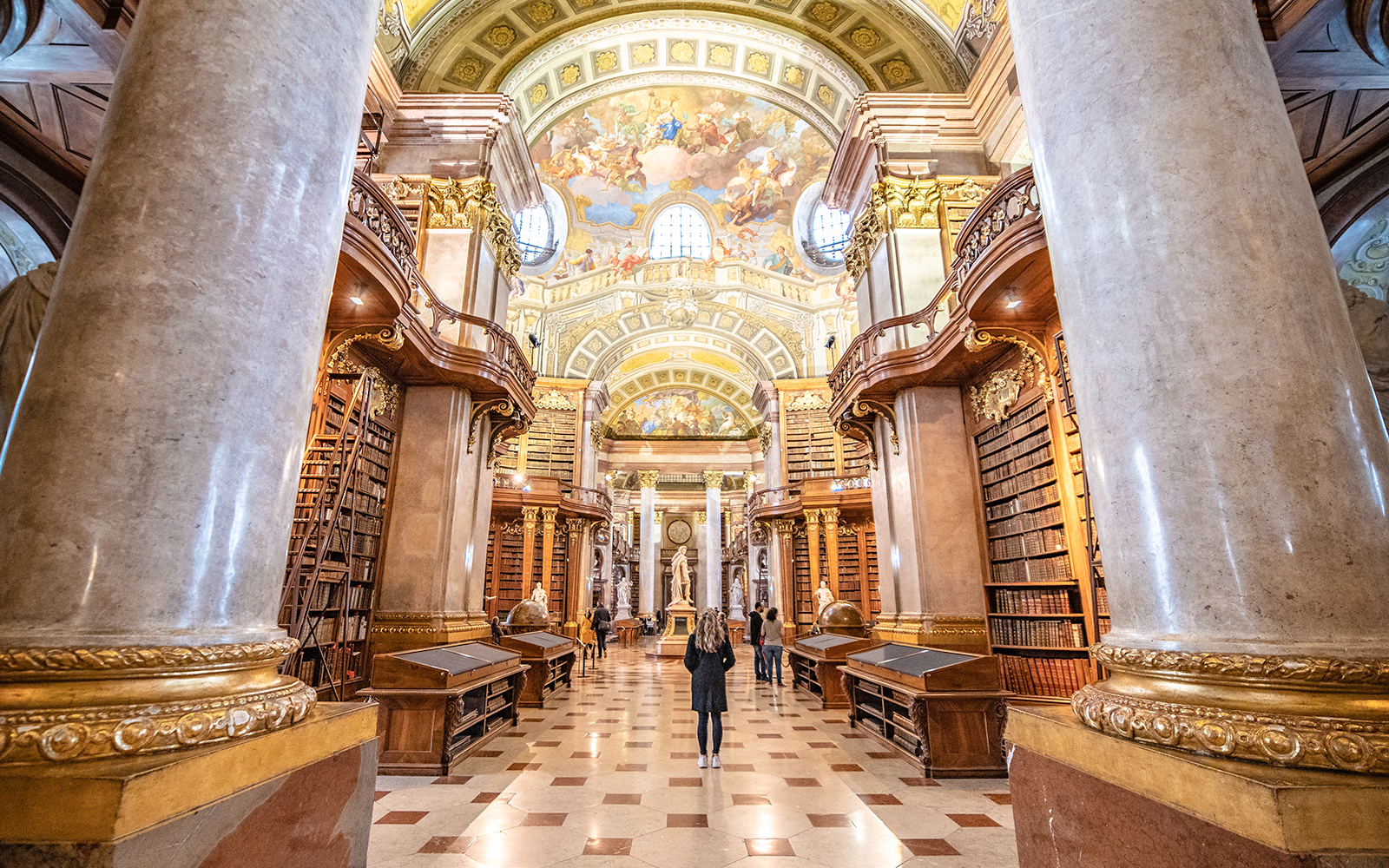 Interior of Austrian National Library in Vienna