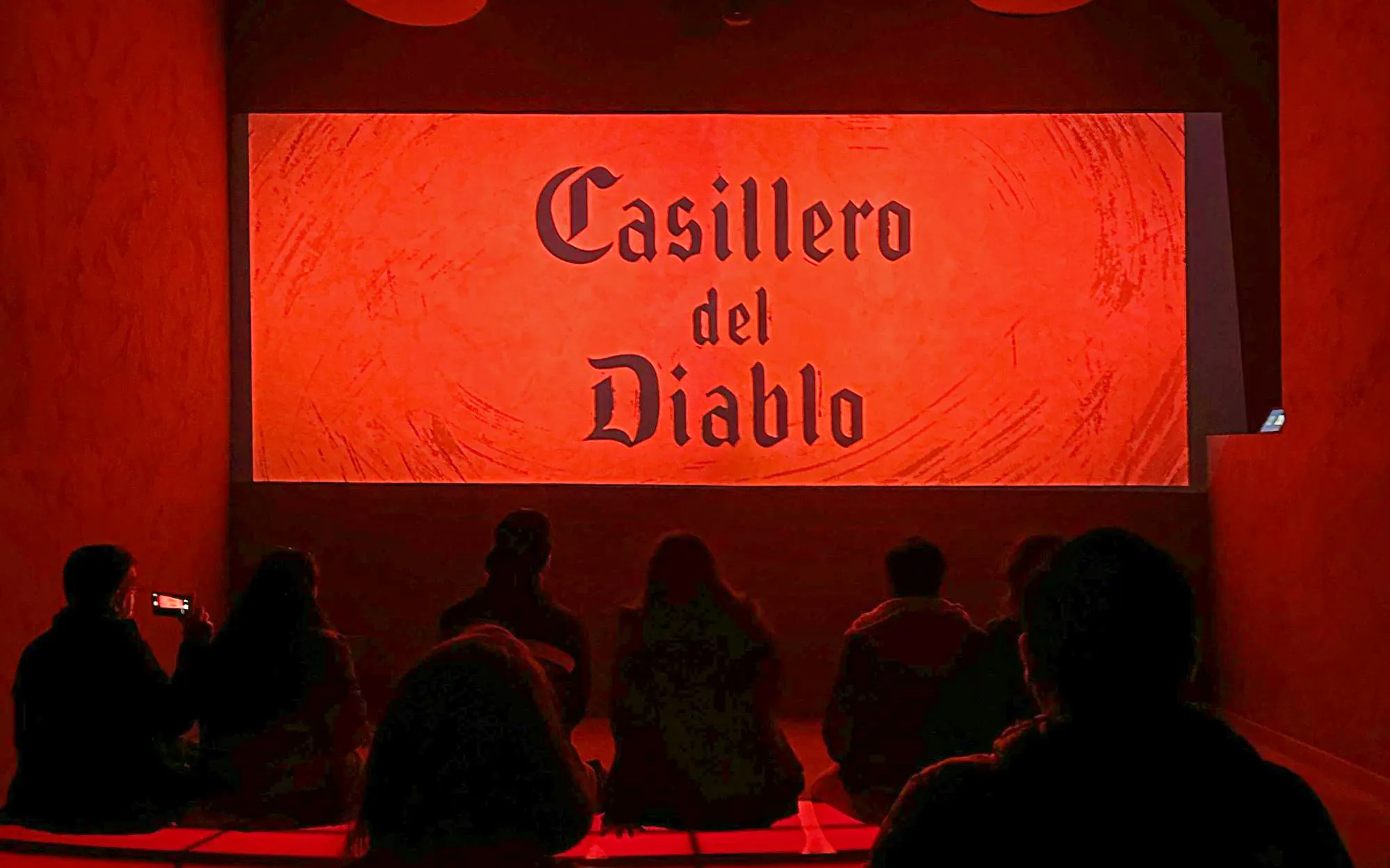 Casillero del Diablo wine sensory exhibition by Concha y Toro with audience.