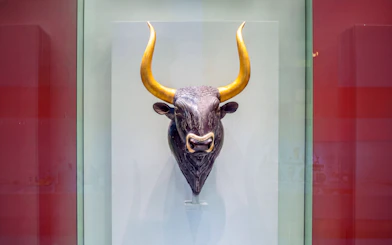 Bull's Head Rhyton at Heraklion Archaeological Museum, Crete.