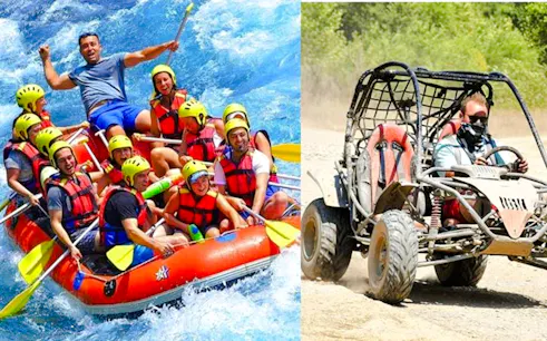 alanya: combo de tours com rafting em corredeiras, safári de buggy, tirolesa e monster truck-1