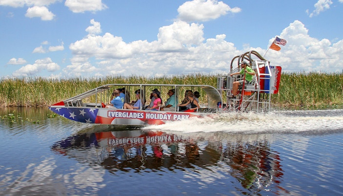 View of the boat during Everglades Airboat Tours & Rides