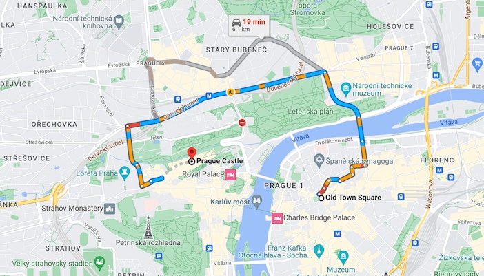 Getting to Prague Castle by Car