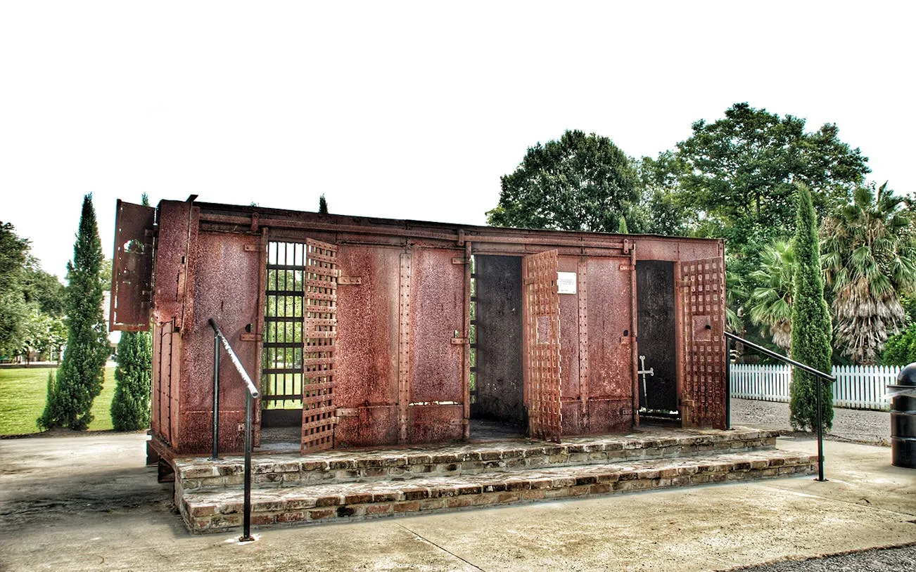 Historic slave jail at Whitney Plantation, New Orleans tour.