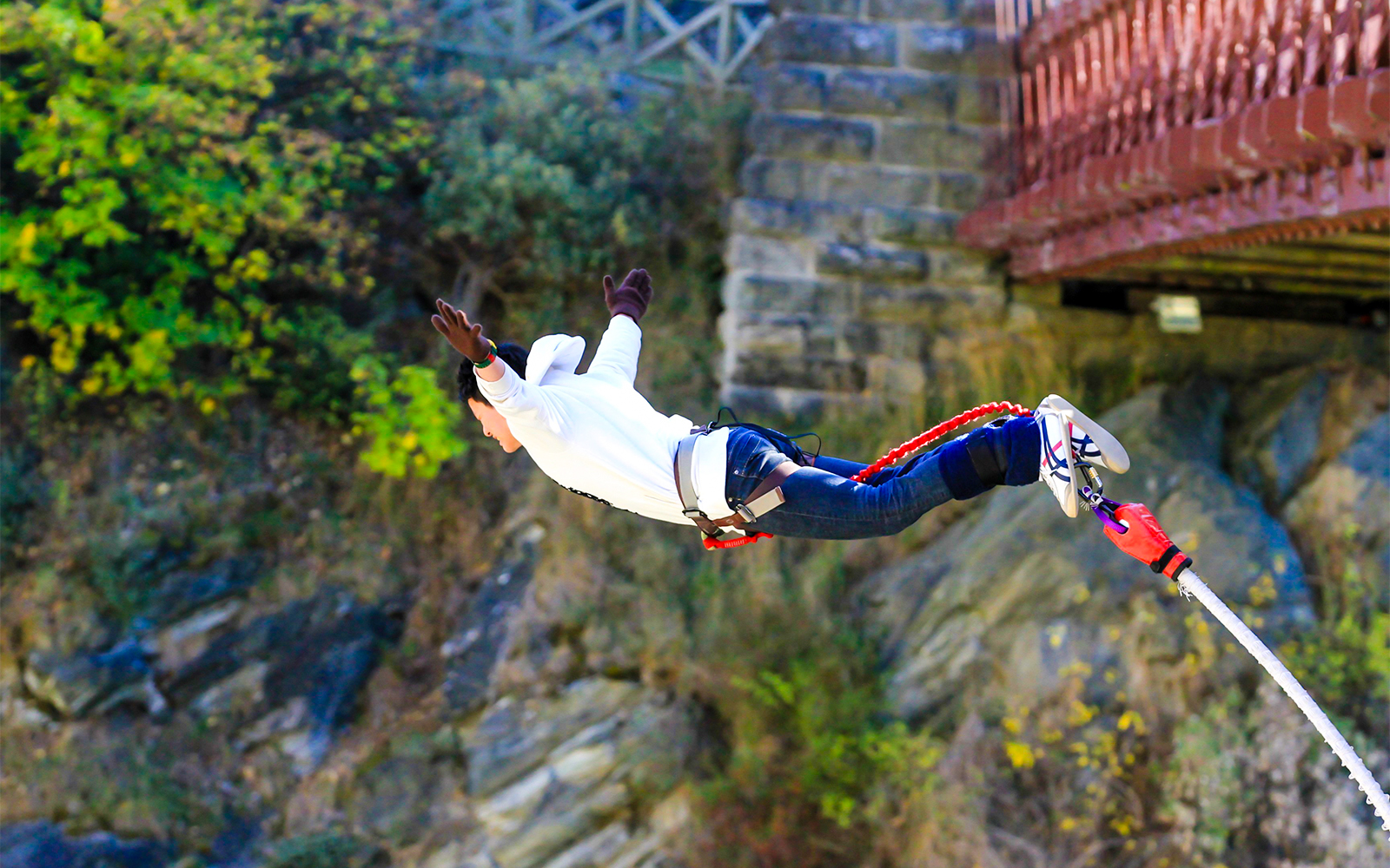 Visitors enjoying the Atan's Jump at ESCAPE Penang, Malaysia.