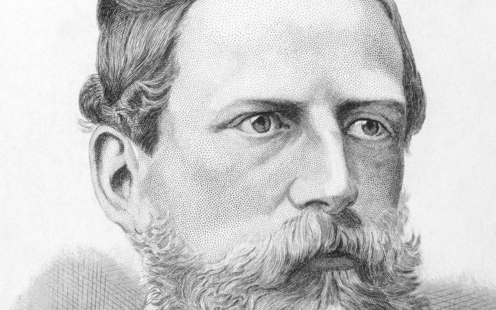 Engraving of Frederick William III with detailed facial features.