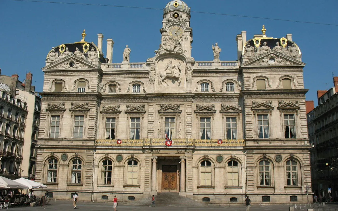 Lyon City Hall facade in Old Town, part of self-guided exploration game.