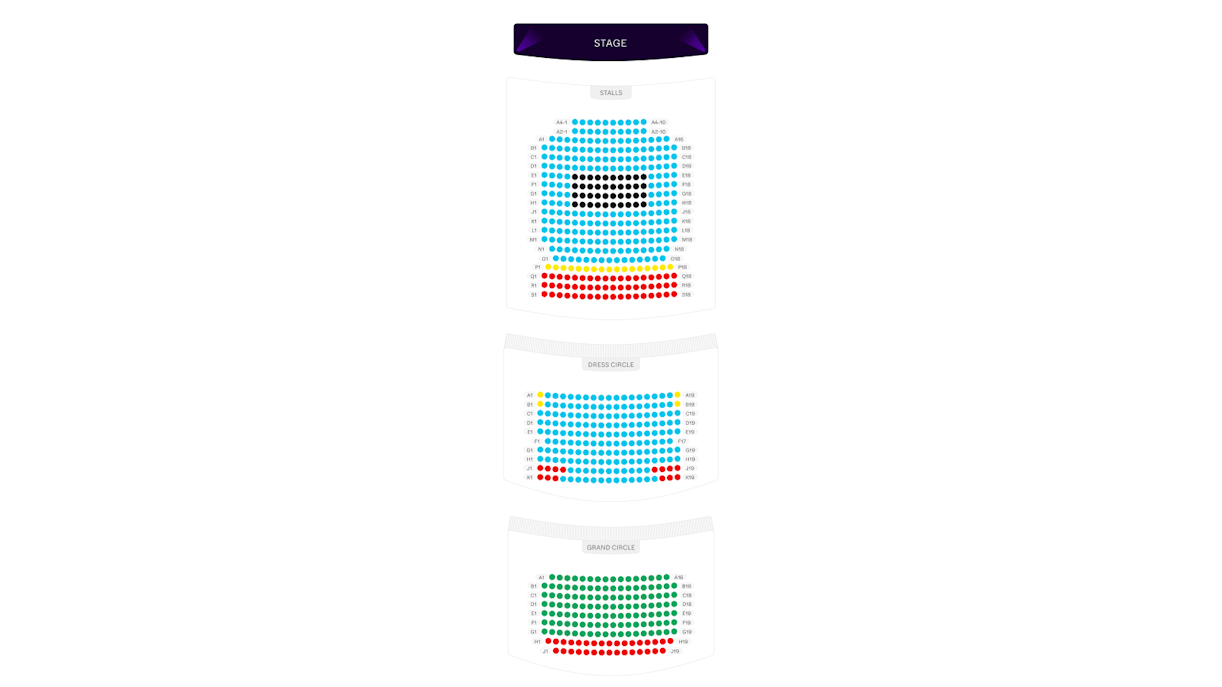 Vaudeville Theatre seating plan image