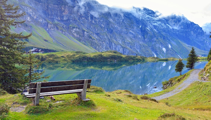Trubsee lake, mount titlis