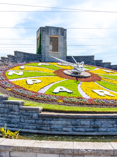 Floral Clock on Niagara Parkway near Niagara Parks Botanical Gardens, Niagara Falls.