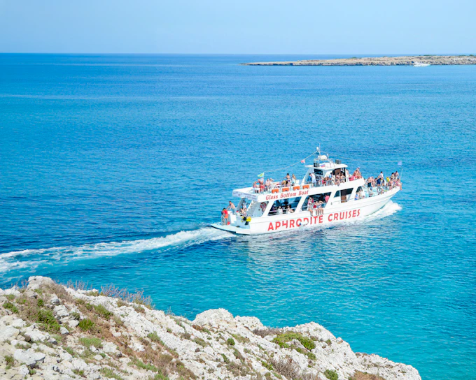 From Protaras: Blue Lagoon Cruise to Sea Caves & Turtle Cove